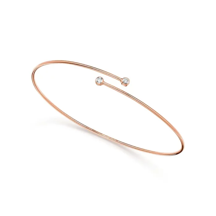 Diamond Hoop Single-Row Bangle