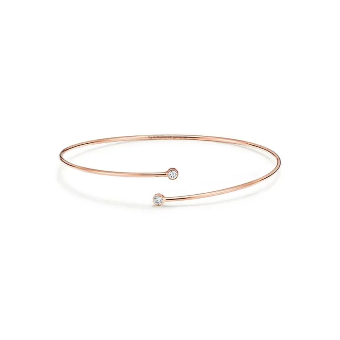 Diamond Hoop Single-Row Bangle - Image 3